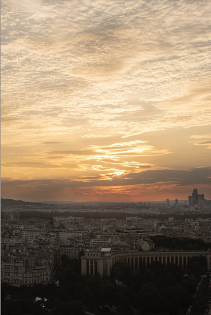 En haut de la tour Eiffel